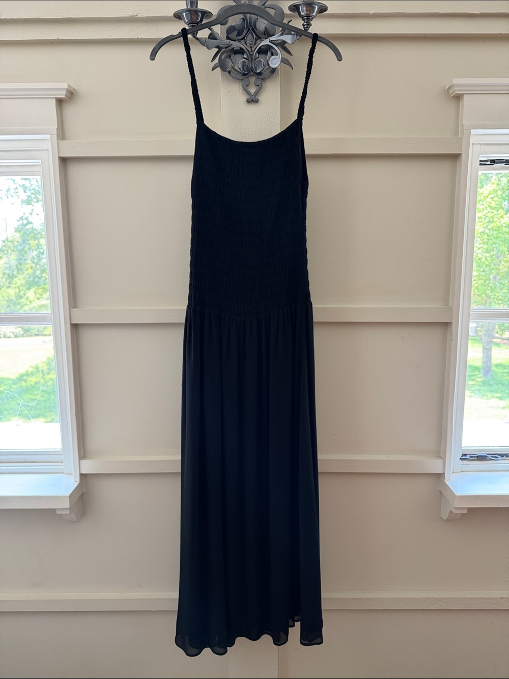 Toteme Black Smocked Maxi Dress - Picture 4 of 6
